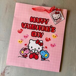 Hello Kitty Valentine's Day Gift Bag - Pink and Red